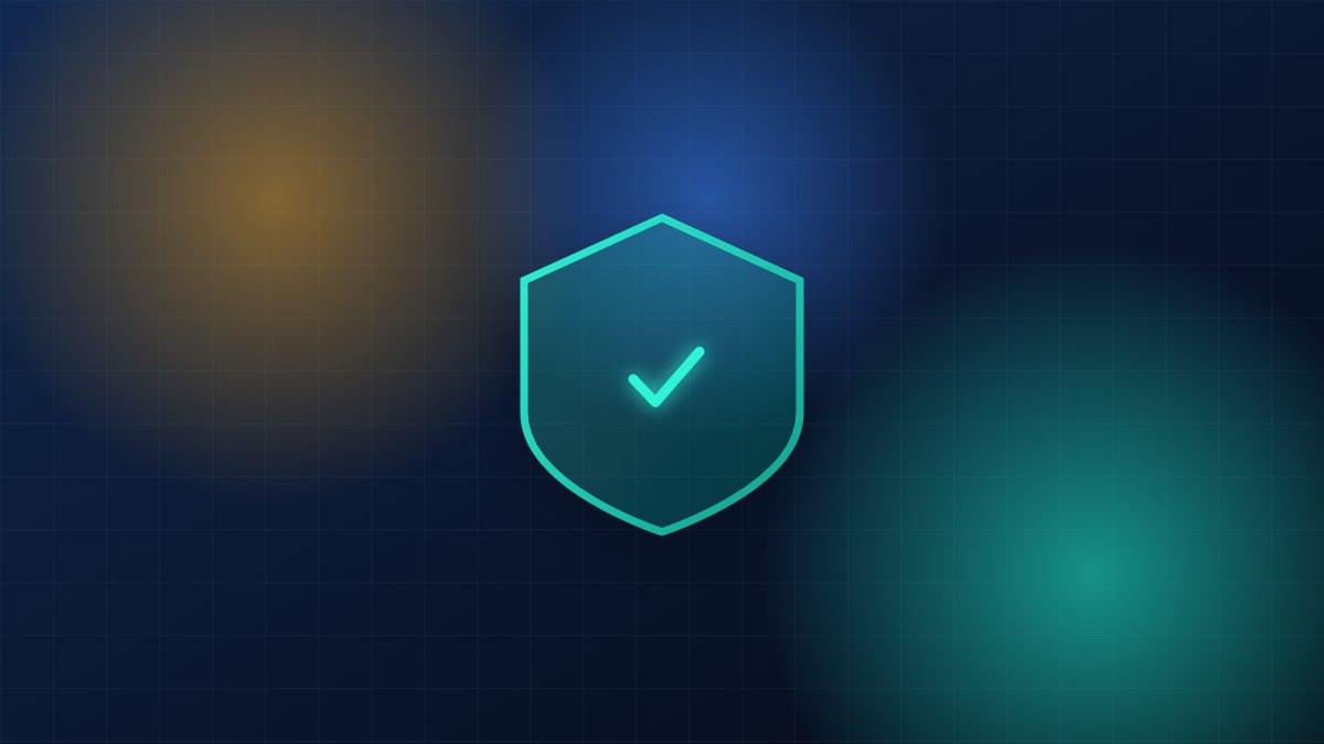 An external backup drive with a shield mark showing it passed a check